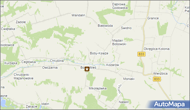 mapa Metelin gmina Urzędów, Metelin gmina Urzędów na mapie Targeo