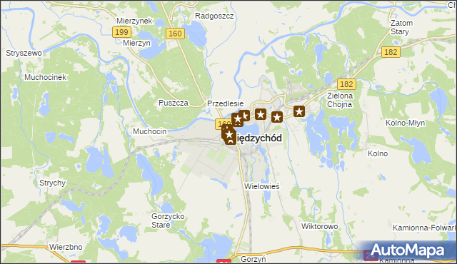 mapa Międzychód, Międzychód na mapie Targeo