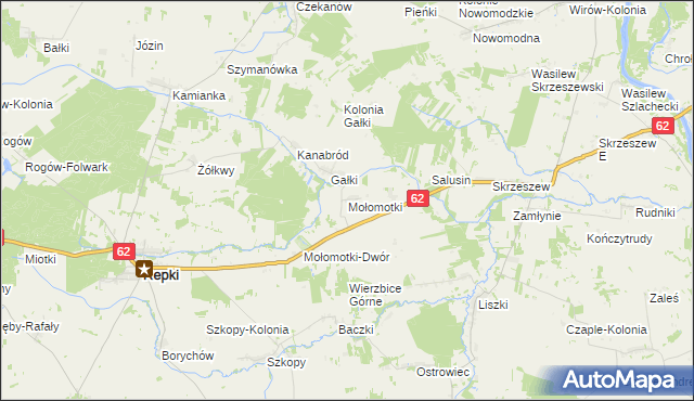 mapa Mołomotki, Mołomotki na mapie Targeo