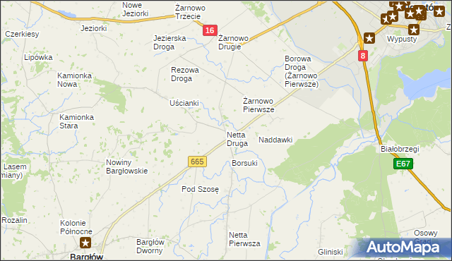 mapa Netta Druga, Netta Druga na mapie Targeo