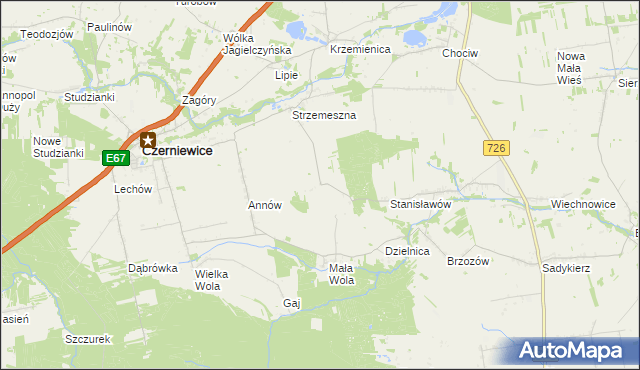 mapa Nowa Strzemeszna, Nowa Strzemeszna na mapie Targeo