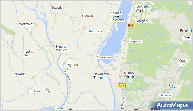 mapa Nowakowo gmina Elbląg, Nowakowo gmina Elbląg na mapie Targeo