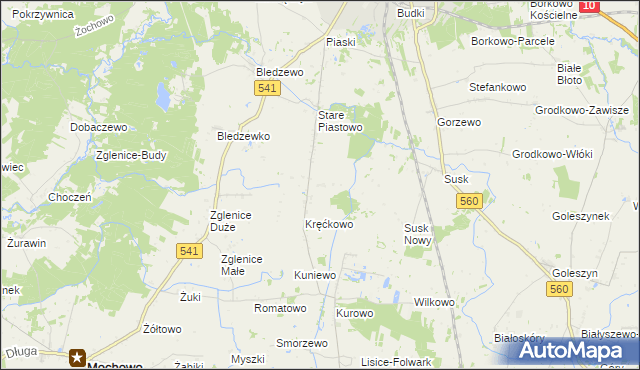 mapa Nowe Piastowo, Nowe Piastowo na mapie Targeo