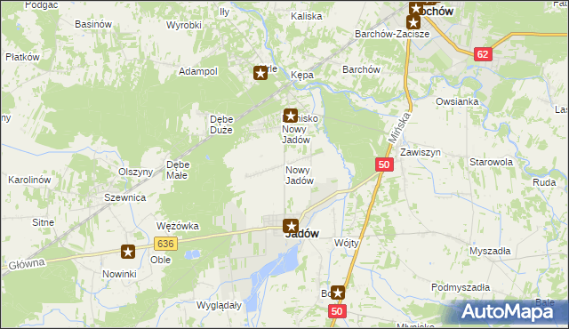 mapa Nowy Jadów, Nowy Jadów na mapie Targeo