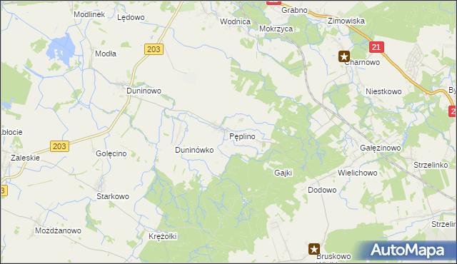 mapa Pęplino, Pęplino na mapie Targeo