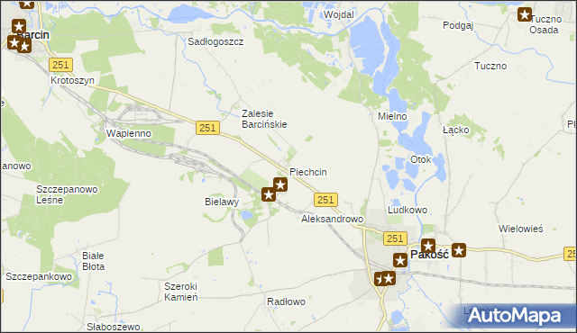 mapa Piechcin, Piechcin na mapie Targeo