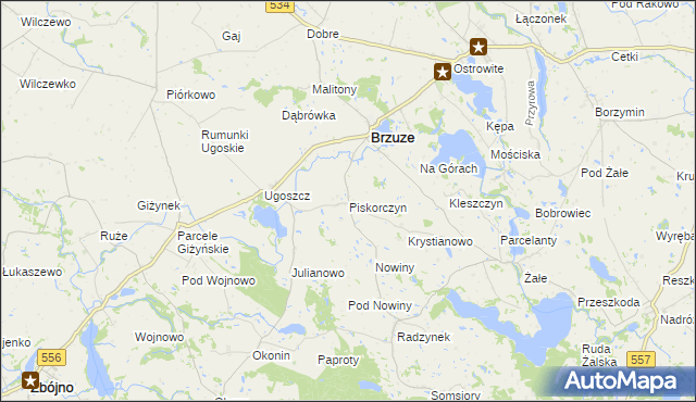 mapa Piskorczyn, Piskorczyn na mapie Targeo