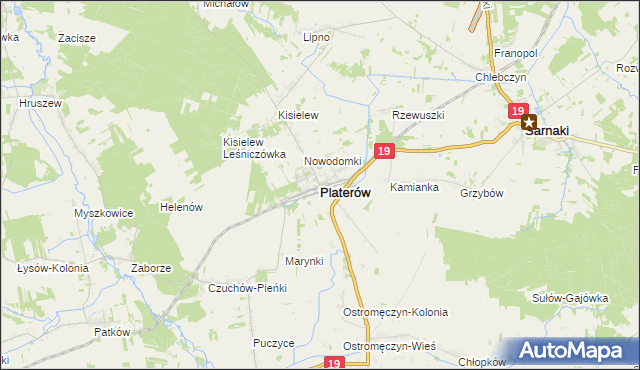 mapa Platerów, Platerów na mapie Targeo