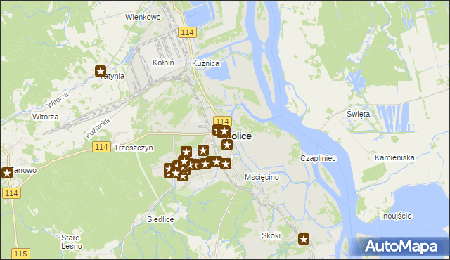 mapa Police, Police na mapie Targeo