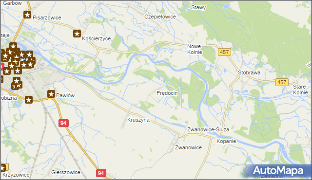 mapa Prędocin gmina Skarbimierz, Prędocin gmina Skarbimierz na mapie Targeo