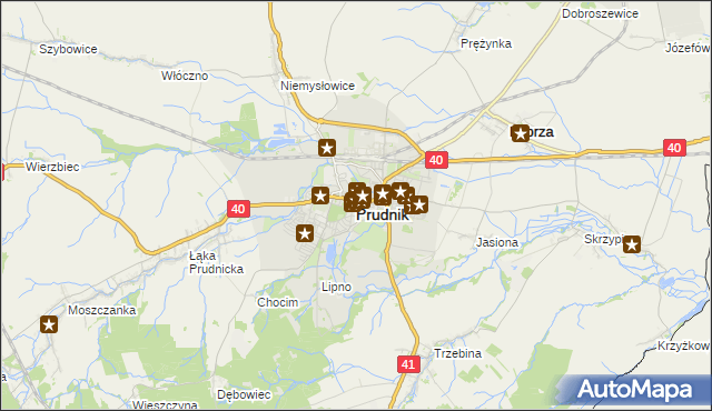 mapa Prudnik, Prudnik na mapie Targeo