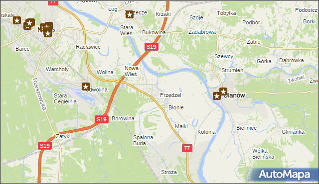 mapa Przędzel, Przędzel na mapie Targeo