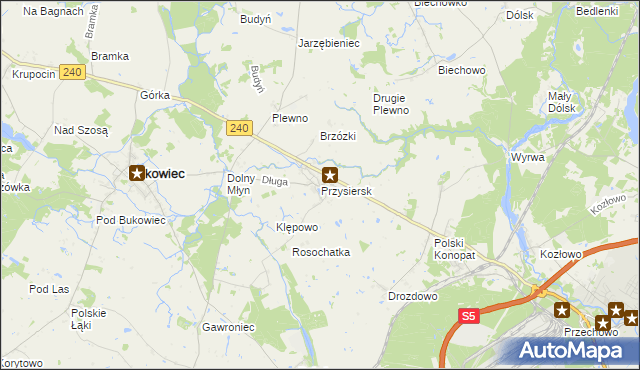 mapa Przysiersk, Przysiersk na mapie Targeo