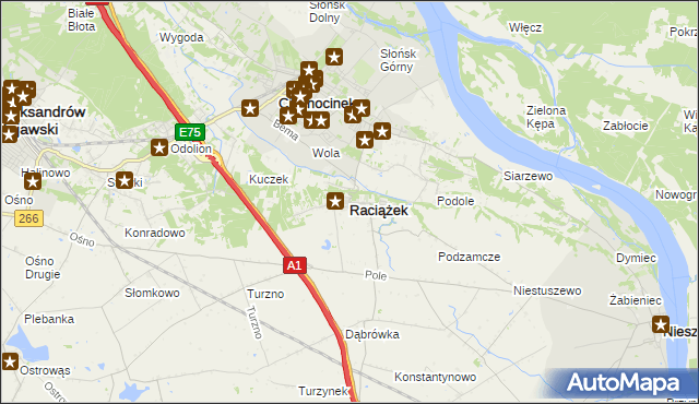mapa Raciążek, Raciążek na mapie Targeo