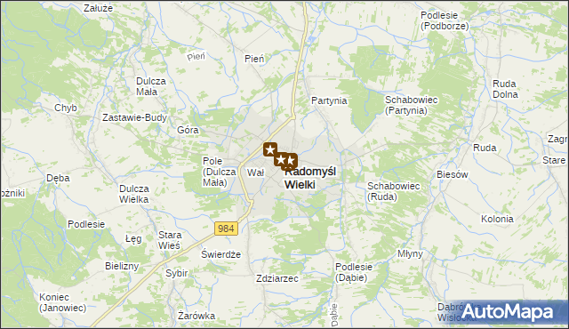 mapa Radomyśl Wielki, Radomyśl Wielki na mapie Targeo
