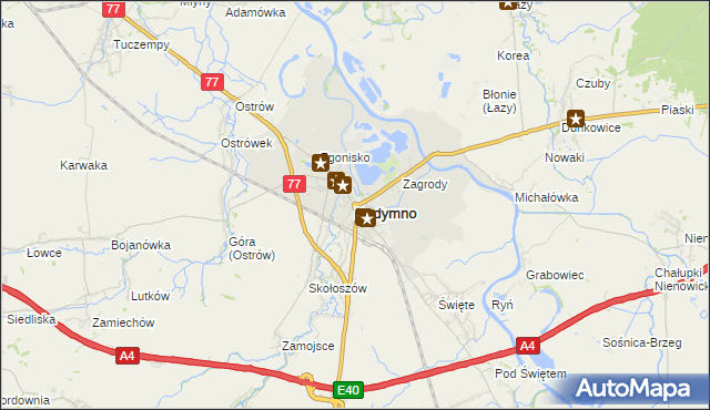 mapa Radymno, Radymno na mapie Targeo