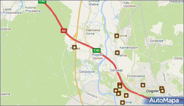 mapa Rogów Opolski, Rogów Opolski na mapie Targeo