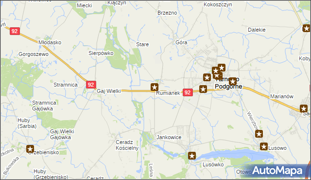 mapa Rumianek, Rumianek na mapie Targeo