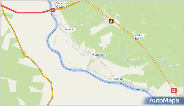 mapa Rybocice, Rybocice na mapie Targeo