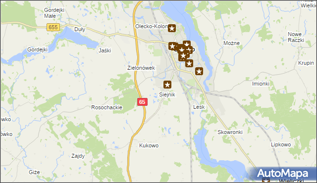 mapa Siejnik, Siejnik na mapie Targeo