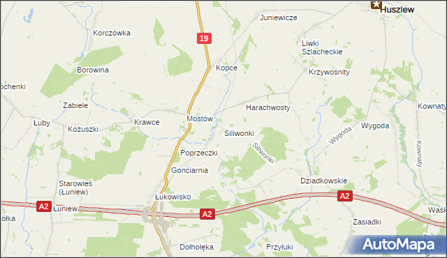 mapa Siliwonki, Siliwonki na mapie Targeo