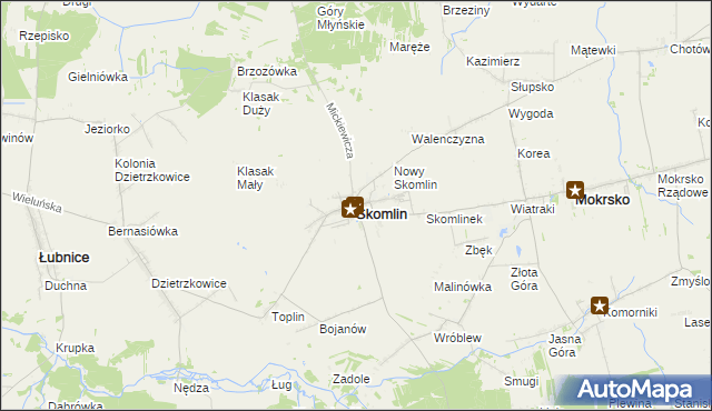 mapa Skomlin, Skomlin na mapie Targeo