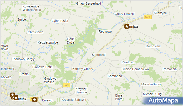 mapa Skoroszki, Skoroszki na mapie Targeo