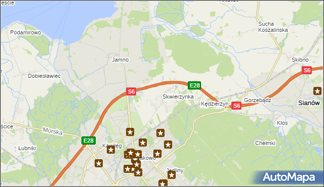 mapa Skwierzynka, Skwierzynka na mapie Targeo