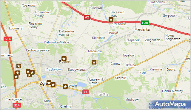 mapa Smardzew gmina Zgierz, Smardzew gmina Zgierz na mapie Targeo
