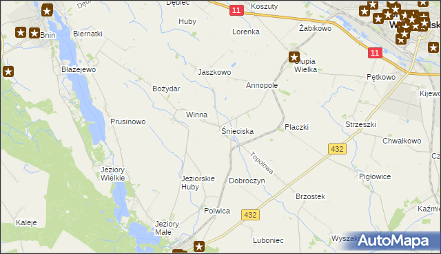mapa Śnieciska, Śnieciska na mapie Targeo