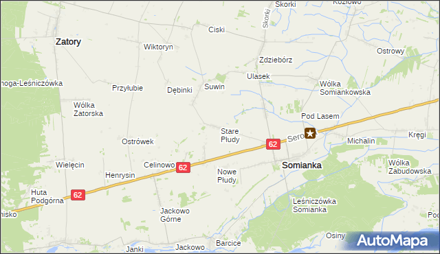 mapa Stare Płudy, Stare Płudy na mapie Targeo