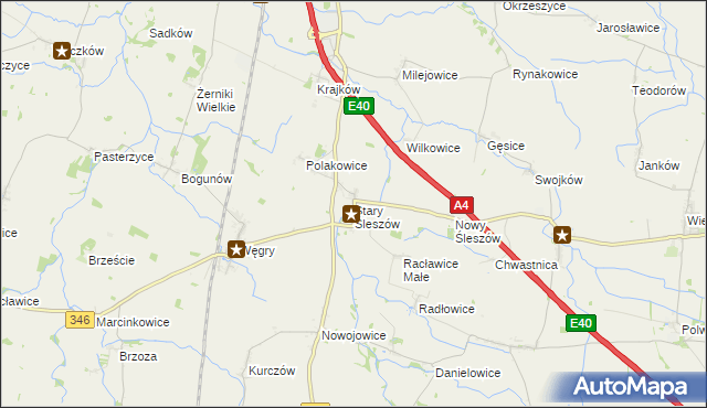 mapa Stary Śleszów, Stary Śleszów na mapie Targeo