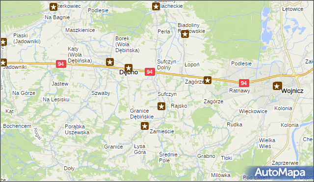 mapa Sufczyn gmina Dębno, Sufczyn gmina Dębno na mapie Targeo