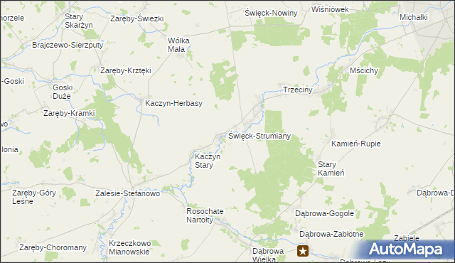 mapa Święck-Strumiany, Święck-Strumiany na mapie Targeo