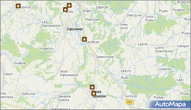 mapa Świerchowa, Świerchowa na mapie Targeo