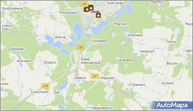 mapa Szczodrochowo gmina Skoki, Szczodrochowo gmina Skoki na mapie Targeo