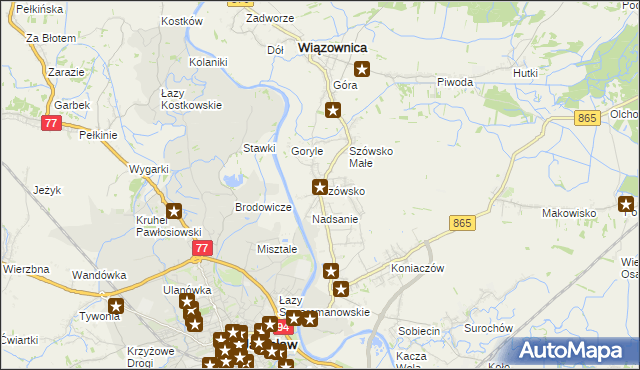 mapa Szówsko, Szówsko na mapie Targeo