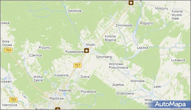 mapa Sztombergi, Sztombergi na mapie Targeo