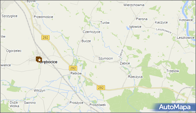 mapa Szymocin, Szymocin na mapie Targeo