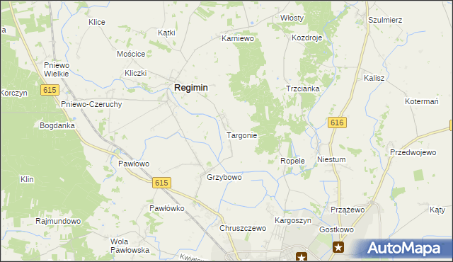 mapa Targonie, Targonie na mapie Targeo
