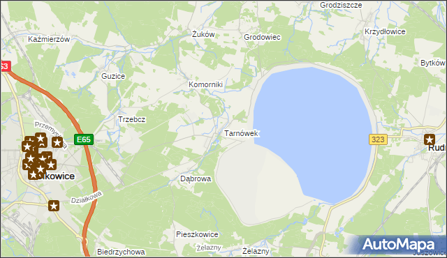 mapa Tarnówek gmina Polkowice, Tarnówek gmina Polkowice na mapie Targeo
