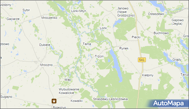 mapa Trzcin, Trzcin na mapie Targeo