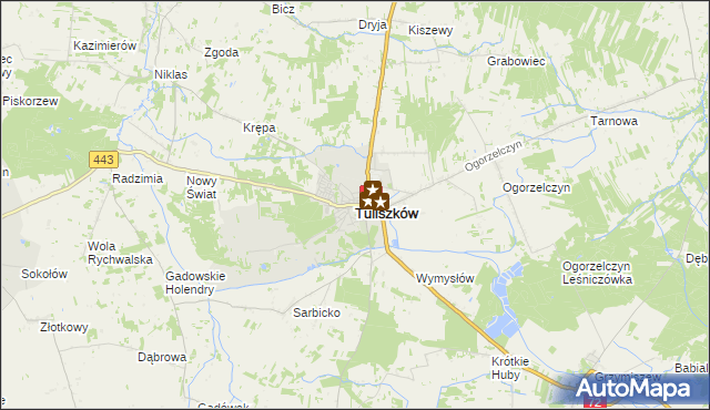 mapa Tuliszków, Tuliszków na mapie Targeo