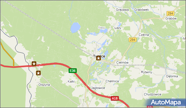 mapa Tuplice, Tuplice na mapie Targeo