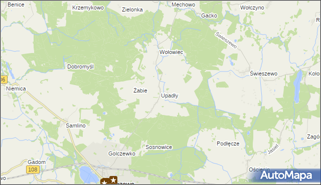 mapa Upadły, Upadły na mapie Targeo