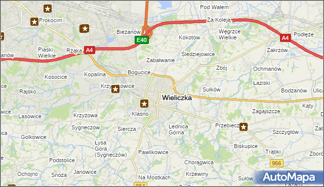 mapa Wieliczka, Wieliczka na mapie Targeo