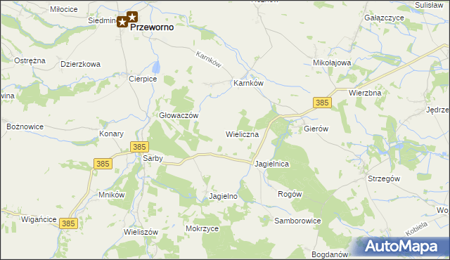 mapa Wieliczna gmina Przeworno, Wieliczna gmina Przeworno na mapie Targeo