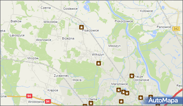 mapa Wilkszyn, Wilkszyn na mapie Targeo