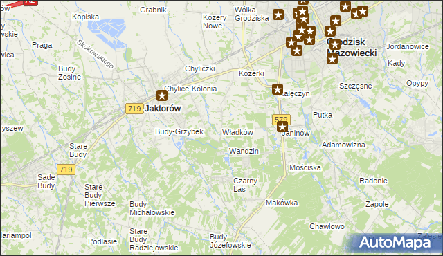 mapa Władków, Władków na mapie Targeo