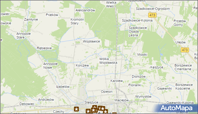 mapa Wólka Wojsławska, Wólka Wojsławska na mapie Targeo